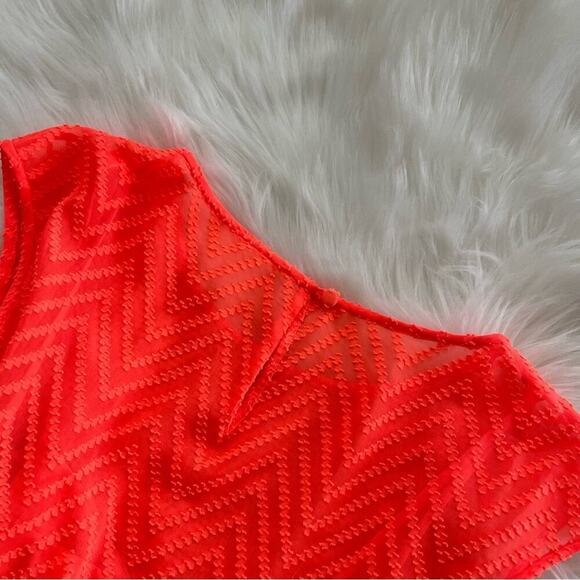 New J. Crew Swiss Dot Orange Cap Sleeve Fit & Flare Dress 4 - Picture 5 of 9